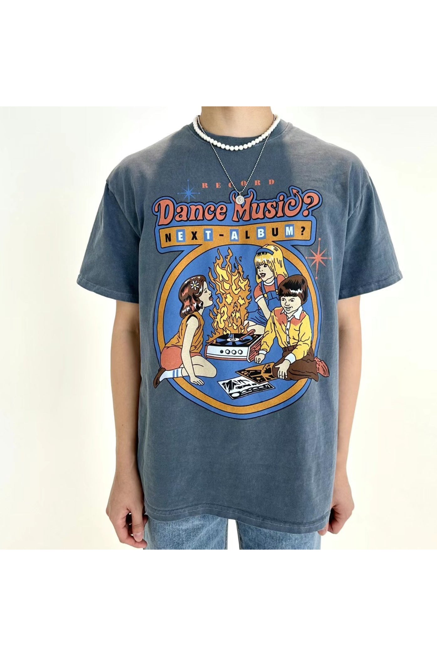 Dance Music 復古洗水T恤