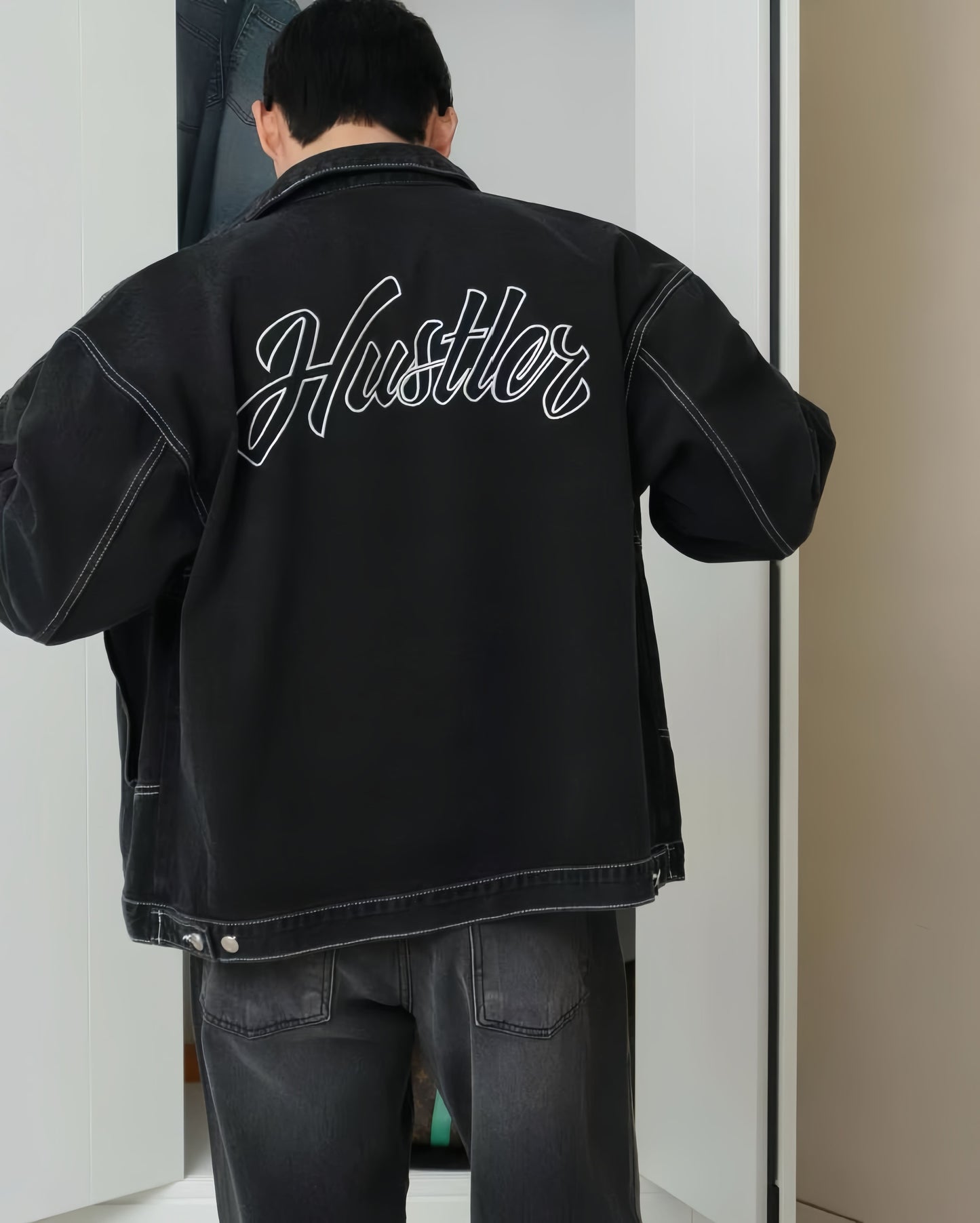 Hustler 明線牛仔夾克丨2色