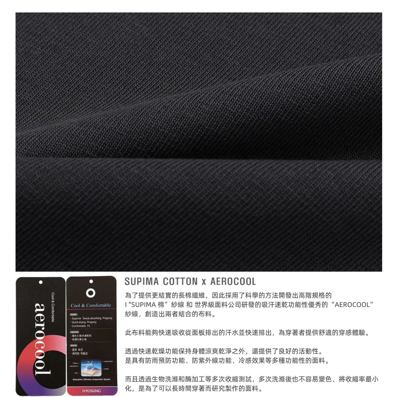 USA SUPIMA COTTON X AEROCOOL 清爽快乾高品質 OVERSIZE T恤丨10色